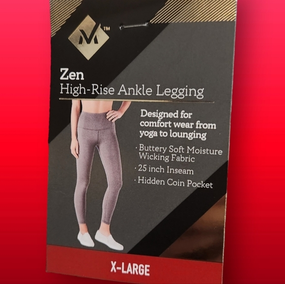 NWT Zen High-Rise Yoga Capri Leggings 1XL Grey - Picture 2 of 3